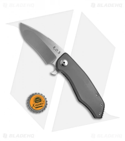 Robert Oldaker Blades ROB Gladius Frame Lock Knife Zirc/Ti (3.375" Satin) 6 Robert Oldaker Blades ROB Gladius Frame Lock Knife Zirc/Ti (3.375" Satin) - Image 4