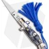 SKM Italian Stiletto Keychain Automatic Knife Marble/Blue (1.125" Satin) 1 SKM Italian Stiletto Keychain Automatic Knife Marble/Blue (1.125" Satin) -Knife Sale Shop SKM Italian Stiletto Keychain Auto Marble Blue Satin BHQ 102947 jr