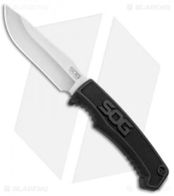 SOG Field Fixed Blade Knife Black Rubber (4" Satin)