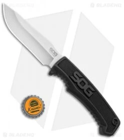 SOG Field Fixed Blade Knife Black Rubber (4" Satin) 9 SOG Field Fixed Blade Knife Black Rubber (4" Satin) -Knife Sale Shop SOG Field Black Rubber FK1001 CP BHQ 52453 jr bottlecap 2