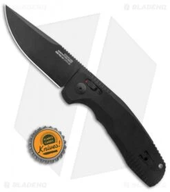 SOG Knives SOG-TAC AU Drop Point Automatic Knife Black Aluminum (3.4" Black) 9 SOG Knives SOG-TAC AU Drop Point Automatic Knife Black Aluminum (3.4" Black) -Knife Sale Shop SOG Knives SOG TAC AU Auto Black Black BHQ 119258 jr bottlecap