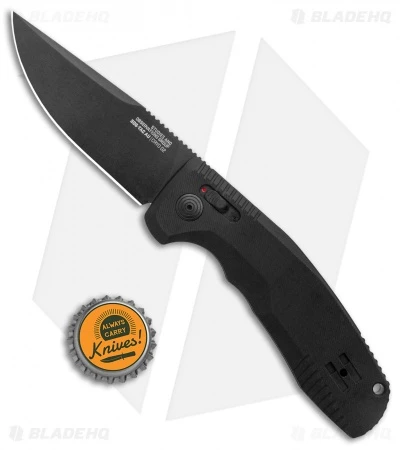 SOG Knives SOG-TAC AU Drop Point Automatic Knife Black Aluminum (3.4" Black) 6 SOG Knives SOG-TAC AU Drop Point Automatic Knife Black Aluminum (3.4" Black) - Image 4