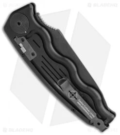 SOG-TAC Automatic Knife Drop Point (3.5" Black) ST-06 -Knife Sale Shop SOG TAC Automatic Knife Drop Point 3.5 Black ST 06 BHQ 6208 LS Side
