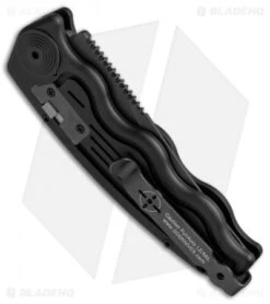 SOG Knives Mini SOG TAC Automatic Knife (3" Black) ST-11 -Knife Sale Shop SOG TAC Clip Point Mini Black ST 11 BHQ 3162 jr side