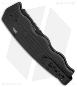 SOG Tac Ops Automatic Knife Black Canvas Micarta (3.5" S35VN Black) -Knife Sale Shop SOG Tac Ops Auto Black Canvas Micarta Black TO1011 BX BHQ 52251 jr side