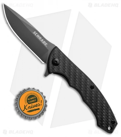 Schrade Frame Lock Flipper Knife Carbon Fiber/G-10 (2.75" Gray) 1084281 6 Schrade Frame Lock Flipper Knife Carbon Fiber/G-10 (2.75" Gray) 1084281 - Image 4