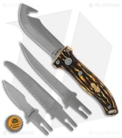Uncle Henry Gen 1 Staglon Interchangeable Fixed Blade (4.5" Satin ) 9 Uncle Henry Gen 1 Staglon Interchangeable Fixed Blade (4.5" Satin ) -Knife Sale Shop Schrade Uncle Henry Swith It Interchangeable Fixed Blades BHQ 122418 jr bottlecap