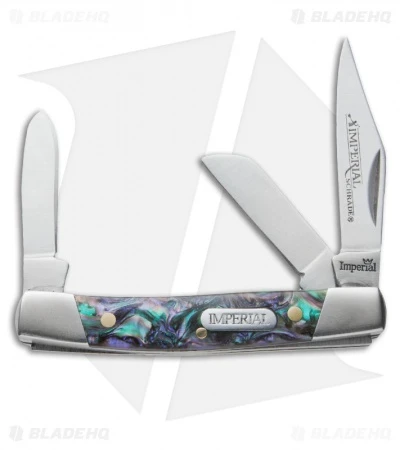 Schrade Imperial Small Stockman Knife 2.75" Abalone Swirl IMP19PRS 3 Schrade Imperial Small Stockman Knife 2.75" Abalone Swirl IMP19PRS