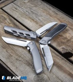 Sharp By Design Evo Typhoon Japanese Tanto Knife Carbon Fiber/Ti (3.75" Satin) -Knife Sale Shop Sharp By Design Evo Typhoon Drop Point Knife Aspirated Ti Satin BHQ 93036 kp crate web