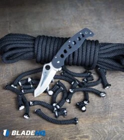 Spyderco A.T.R. 2 Compression Lock Knife Black G-10 (3.47 Satin) C70GP2 -Knife Sale Shop Spyderco A.T.R. 2 Compression Lock Knife Black G 10 Satin C70GP2 BHQ50819 kp on table with cut rope web