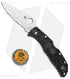 Spyderco Endela Lightweight Lockback Knife Black FRN (3.41" Satin Serr) C243SBK 9 Spyderco Endela Lightweight Lockback Knife Black FRN (3.41" Satin Serr) C243SBK -Knife Sale Shop Spyderco Endela Lightweight LB Black FRN Satin Serr C243SBK BHQ 97497 jr bottlecap