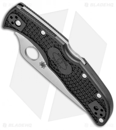 Spyderco Endela Lightweight Lockback Knife Black FRN (3.41" Satin Serr) C243SBK 4 Spyderco Endela Lightweight Lockback Knife Black FRN (3.41" Satin Serr) C243SBK - Image 2