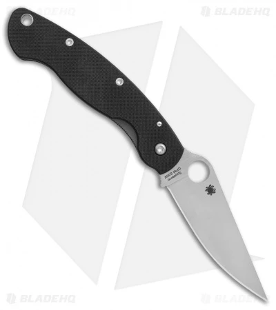 Spyderco Military Left-Hand Liner Lock Knife Black G-10 (4" Satin S30V) C36GPLE 3 Spyderco Military Left-Hand Liner Lock Knife Black G-10 (4" Satin S30V) C36GPLE