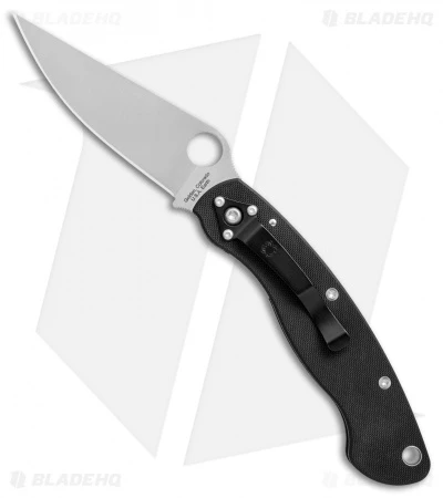 Spyderco Military Left-Hand Liner Lock Knife Black G-10 (4" Satin S30V) C36GPLE 4 Spyderco Military Left-Hand Liner Lock Knife Black G-10 (4" Satin S30V) C36GPLE - Image 2