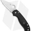 Spyderco Para 3 Lightweight Compression Lock Folding Knife Black FRN (3" Serr) -Knife Sale Shop Spyderco Para 3 Lightweight Compression Black FRN Serr C223SBK BHQ 93617 jr