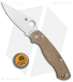 Spyderco Paramilitary 2 Knife Brown Micarta (3.4" Cru-Wear) C81MPCW2 -Knife Sale Shop Spyderco Paramilitary 2 Brown Micarta Cru Wear C81MPCW2 BHQ 121028 jr bottlecap