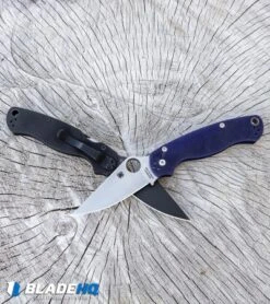 Spyderco Paramilitary 2 Knife Blue/Purple G-10 (3.4" Satin CPM-S110V) C81GPDBL2 -Knife Sale Shop Spyderco Paramilitary 2 Knife Blue Purple G 10 Satin CPM S110V C81GPDBL2 BHQ 31164 kp white stump web