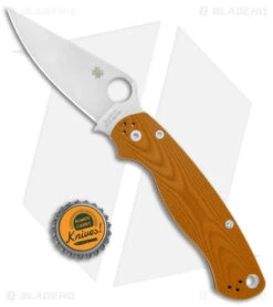 Spyderco Paramilitary 2 Knife Orange Aluminum Waves (3.4" Satin BD1N) C81ALPOR2 -Knife Sale Shop Spyderco Paramilitary 2 Orange Aluminum Satin BHQ 137753 jr bottlecap