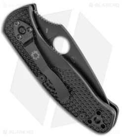 Spyderco Persistence Lightweight Liner Lock Black (2.75" Black Serr) C136PSBBK -Knife Sale Shop Spyderco Persistence Lightweight LL Black Black Serr BHQ 139717 jr side