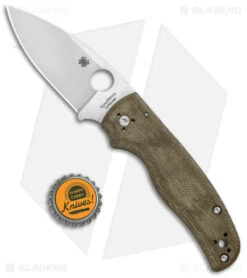 Spyderco Shaman Green Canvas Micarta Knife (3.6" Satin M4) C229MPM4 9 Spyderco Shaman Green Canvas Micarta Knife (3.6" Satin M4) C229MPM4 -Knife Sale Shop Spyderco Shaman Green Canvas Micarta Satin BHQ 142026 jr bottlecap