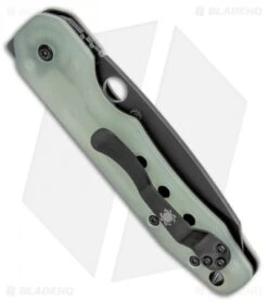 Spyderco M4 Smock Compression Lock Exclusive Knife Natural G-10 (3.5" Black) -Knife Sale Shop Spyderco Smock Compression Lock Exclusive Knife Natural G 10 Black C240GM4PBK BHQ 126451 jr side