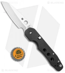 Spyderco Smock Compression Lock Knife Carbon Fiber (3.3" Satin) -Knife Sale Shop Spyderco Smock Compresstion Lock CF Satin C240CFP BHQ 81450 jr bottlecap