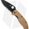 Spyderco Tenacious Lightweight Folding Knife Tan FRN (3.4" Black Serr) 1 Spyderco Tenacious Lightweight Folding Knife Tan FRN (3.4" Black Serr) -Knife Sale Shop Spyderco Tenacious LWT Black Tan Serr BHQ 122021 jr
