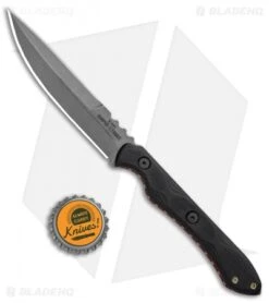 TOPS Knives Rapid Strike D/E Fixed Blade Knife Black G-10 (4.1" Black SW) -Knife Sale Shop TOPS Knives Rapid Strike DE Black G 10 Black SW RDSK 01TS BHQ 95130 jr bottlecap