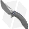 TuffKnives Geoff Blauvelt Custom Persian Flipper Knife Blue Ti (3.5" Acidwash) -Knife Sale Shop TuffKnives Persian Blue Ano Accent BHQ 50245 jr