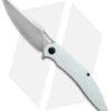 VDK Vesta Liner Lock Knife White G-10 (4" Damascus) -Knife Sale Shop VDK Vesta LL White G 10 Damascus BHQ 124340 jr