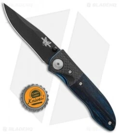 Vintage Benchmade 690 Liner Lock Knife Blue Wood/CF (3.625" Black) 690BTBLU 11 Vintage Benchmade 690 Liner Lock Knife Blue Wood/CF (3.625" Black) 690BTBLU -Knife Sale Shop Vintage Benchmade 690 LL Blue Wood CF 690BTBLU BHQ 99186 jr bottlecap