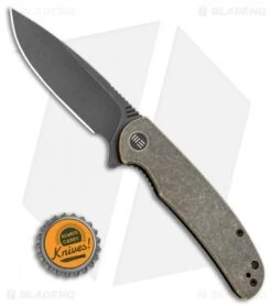 WE Knife Co. Practic Liner Lock Knife Brass (3.3" Black Stonewash M390) 10 WE Knife Co. Practic Liner Lock Knife Brass (3.3" Black Stonewash M390) -Knife Sale Shop WE Knife Co. Practic Liner Lock Knife Brass 3.3in Black Stonewash M390 809E BHQ 113485 LS Bottlecap