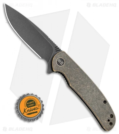 WE Knife Co. Practic Liner Lock Knife Brass (3.3" Black Stonewash M390) 6 WE Knife Co. Practic Liner Lock Knife Brass (3.3" Black Stonewash M390) - Image 4