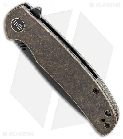 WE Knife Co. Practic Liner Lock Knife Brass (3.3" Black Stonewash M390) 4 WE Knife Co. Practic Liner Lock Knife Brass (3.3" Black Stonewash M390) - Image 2