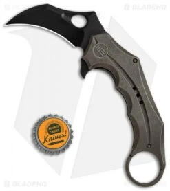 WE Knife Co. 708E Karambit Frame Lock Knife Bronze Ti (3.6" Black) -Knife Sale Shop WE Knife Karambit Ti Bronze Black 708E BHQ 68700 jr bottlecap 2