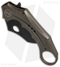 WE Knife Co. 708E Karambit Frame Lock Knife Bronze Ti (3.6" Black) -Knife Sale Shop WE Knife Karambit Ti Bronze Black 708E BHQ 68700 jr spine
