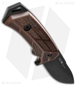 WOOX Rock62 Fixed Blade Knife Engraved Walnut Wood (4.5" Black) 6 WOOX Rock62 Fixed Blade Knife Engraved Walnut Wood (4.5" Black) -Knife Sale Shop WOOX Rock 62 Walnut Knife Engraved Black BHQ 107643 jr back