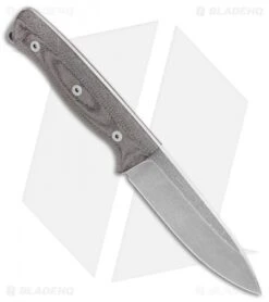 White River Ursus 45 Fixed Blade Knife Black Canvas Micarta (4.5" Stonewash) -Knife Sale Shop White River Ursus 45 Black Canvas Micarta SW BHQ 85346 er side