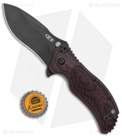 Zero Tolerance 0350 Assisted Opening Knife Black Cherry G-10 (3.25" Black) -Knife Sale Shop Zero Tolerance LL Black Cherry Black BHQ 125828 jr bottlecap