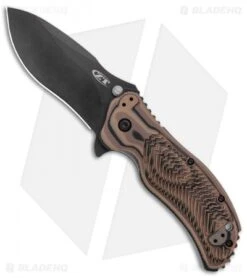 Zero Tolerance 0350 A/O Knife Hyena Brown G-10 (3.25" Black)