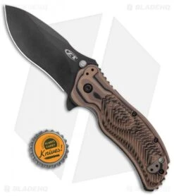 Zero Tolerance 0350 A/O Knife Hyena Brown G-10 (3.25" Black) -Knife Sale Shop Zero Tolerance LL Black Tan Black jr bottlecap