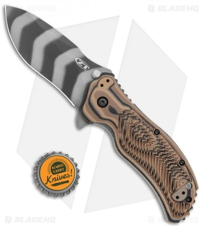 Zero Tolerance 0350 A/O Knife Hyena Brown G-10 (3.25" Tiger Stripe) 7 Zero Tolerance 0350 A/O Knife Hyena Brown G-10 (3.25" Tiger Stripe) - Image 5