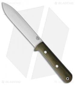 Bark River Kephart Fixed Blade Knife Green Canvas Micarta (5.125" Satin CPM-4V)