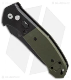 Bear OPS Mini Bold Action V Tanto Auto Knife Black/Green G-10 (3.25" Black) -Knife Sale Shop bear ops bold action IV tanto black green G10 black BHQ 51396 er spine