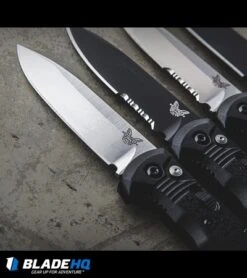 Benchmade 4400 Casbah Automatic Knife Black Grivory (3.4" Satin) -Knife Sale Shop benchmade casbah variety sw black plain serr dl