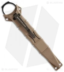Benchmade SOCP Knife W/ Trainer Blade 178SBKSN-COMBO Sand Sheath (3.22" Serr) -Knife Sale Shop benchmade fixed socp dp pt rnr combo black serr red trainer 178 sbksn tan sheath