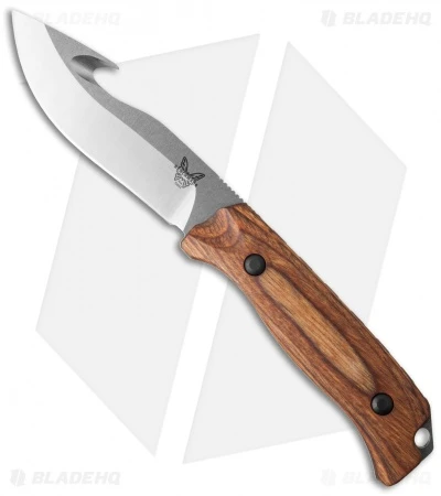 Benchmade Saddle Mountain Skinner Knife W/ Gut Hook Wood Hunting 15003-2 3 Benchmade Saddle Mountain Skinner Knife W/ Gut Hook Wood Hunting 15003-2