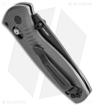 Benchmade Mini Barrage AXIS-Assist Knife Gray G-10 (2.91" Black Serr) 585SBK-2 4 Benchmade Mini Barrage AXIS-Assist Knife Gray G-10 (2.91" Black Serr) 585SBK-2 - Image 2