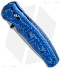 Benchmade Volli AXIS-Assist Knife Blue G-10 (3.26" Satin) 1000001-1601 -Knife Sale Shop benchmade volli 1000001 1601 bottom cm