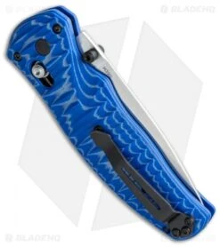 Benchmade Volli AXIS-Assist Knife Blue G-10 (3.26" Satin) 1000001-1601 -Knife Sale Shop benchmade volli 1000001 1601 side cm